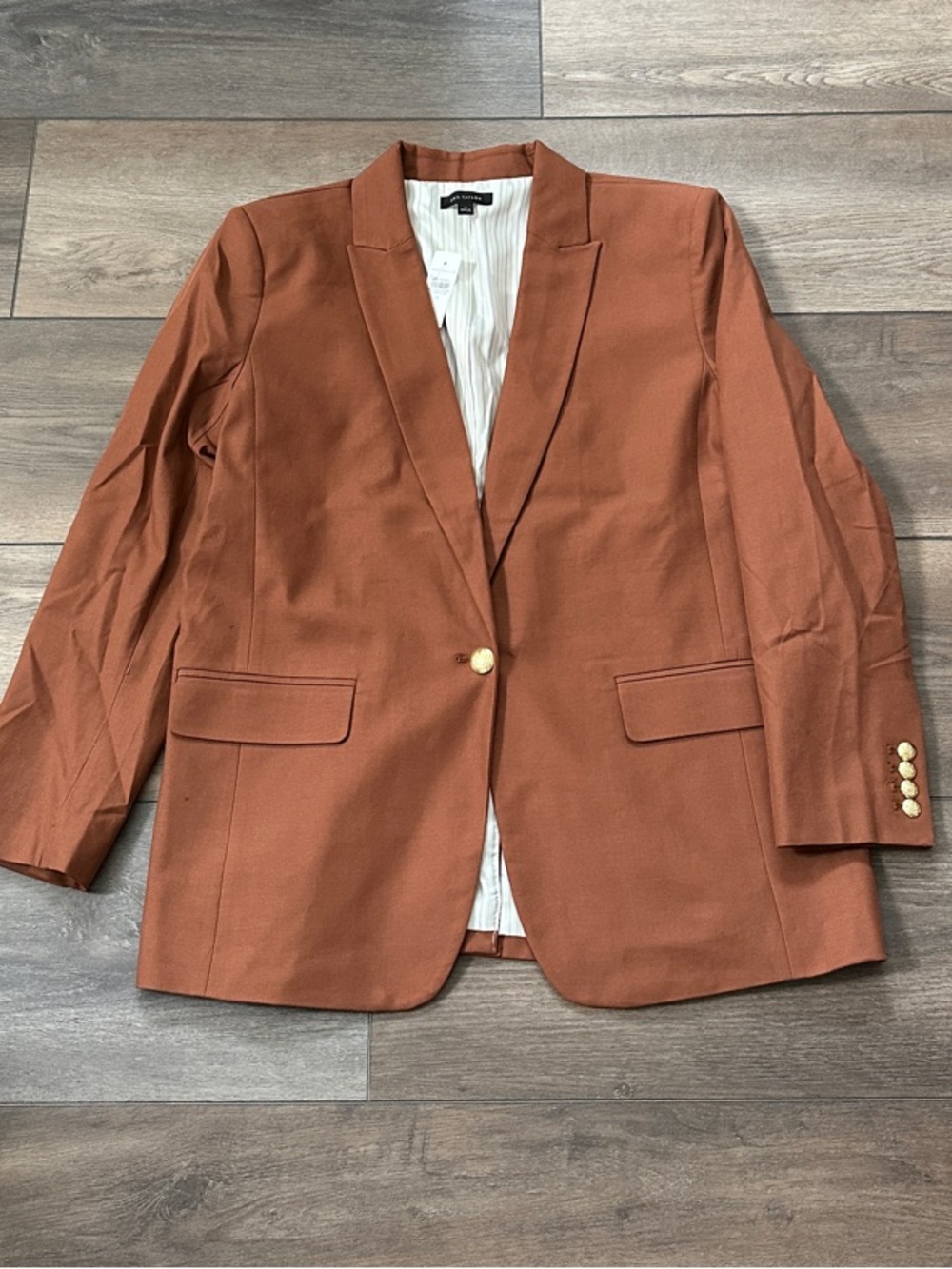 Ann Taylor Rust Colored Single-Button Blazer